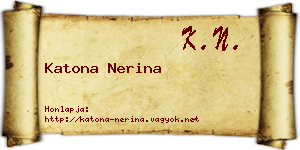 Katona Nerina névjegykártya
